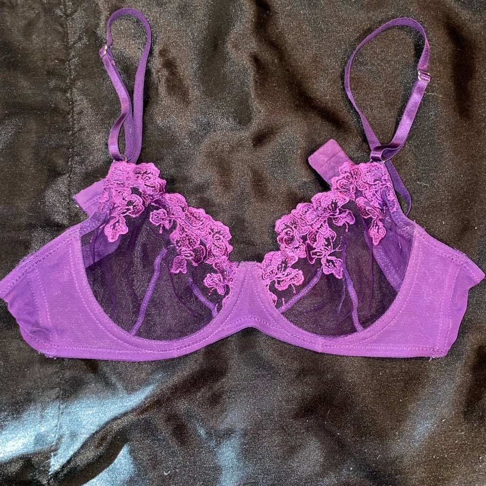 Mesh Floral Bra